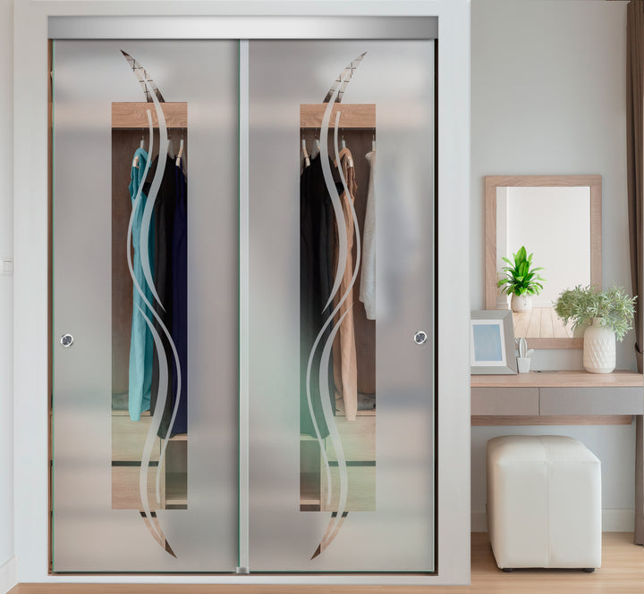 FRAMELESS CLOSET GLASS SLIDING BYPASS DOOR FSGD - 2863 - DoorDiscounter