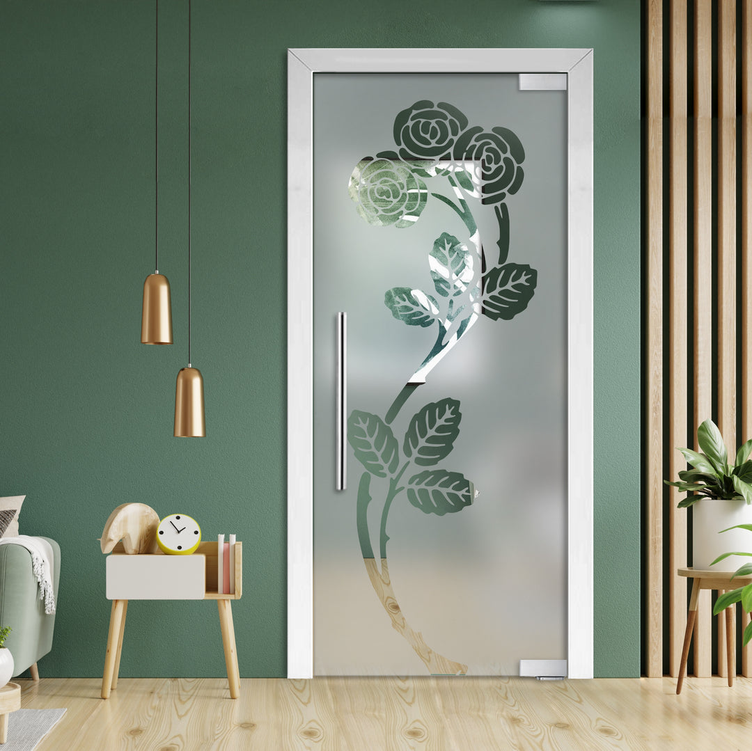 Frameless Glass Pivot Door with Self Closing Hinges FGP1 - 1954 - DoorDiscounter