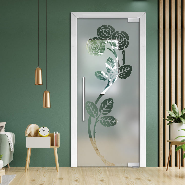Frameless Glass Pivot Door with Self Closing Hinges FGP1 - 1954 - DoorDiscounter
