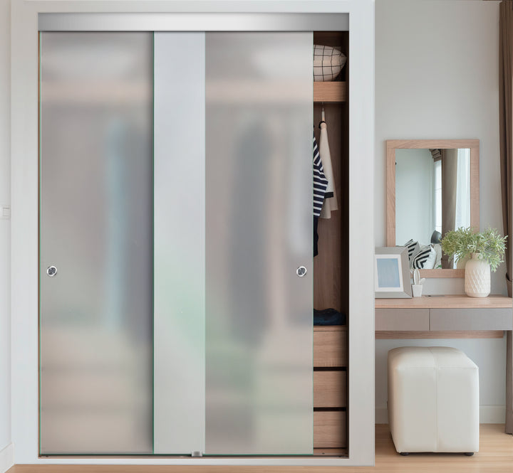 FRAMELESS CLOSET GLASS SLIDING BYPASS DOOR FSGD - 1081 - DoorDiscounter