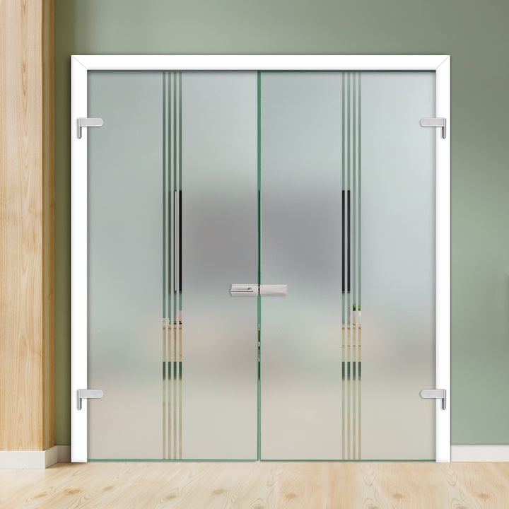 Double Hinged Glass Door  DHDG - 3347 - DoorDiscounter