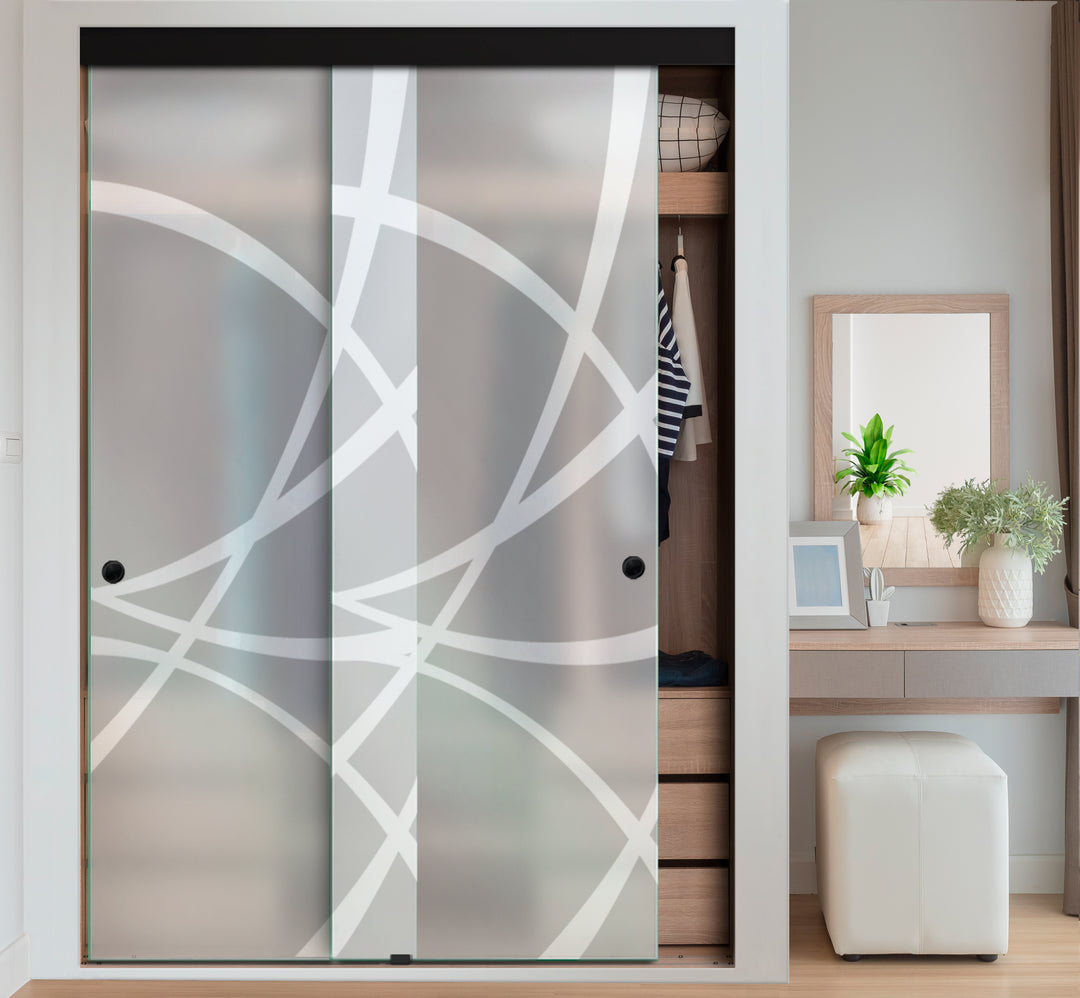 FRAMELESS CLOSET GLASS SLIDING BYPASS DOOR FSGD - 2987 - DoorDiscounter