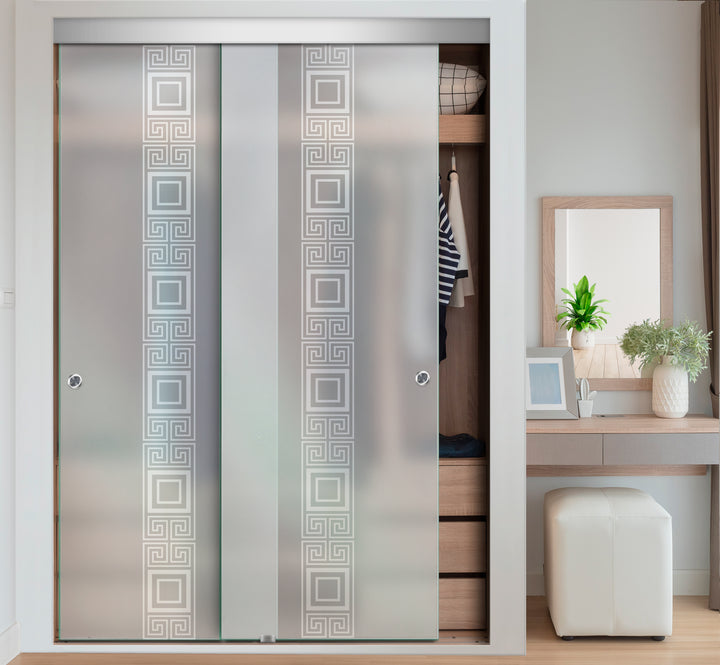 FRAMELESS CLOSET GLASS SLIDING BYPASS DOOR FSGD - 2993 - DoorDiscounter
