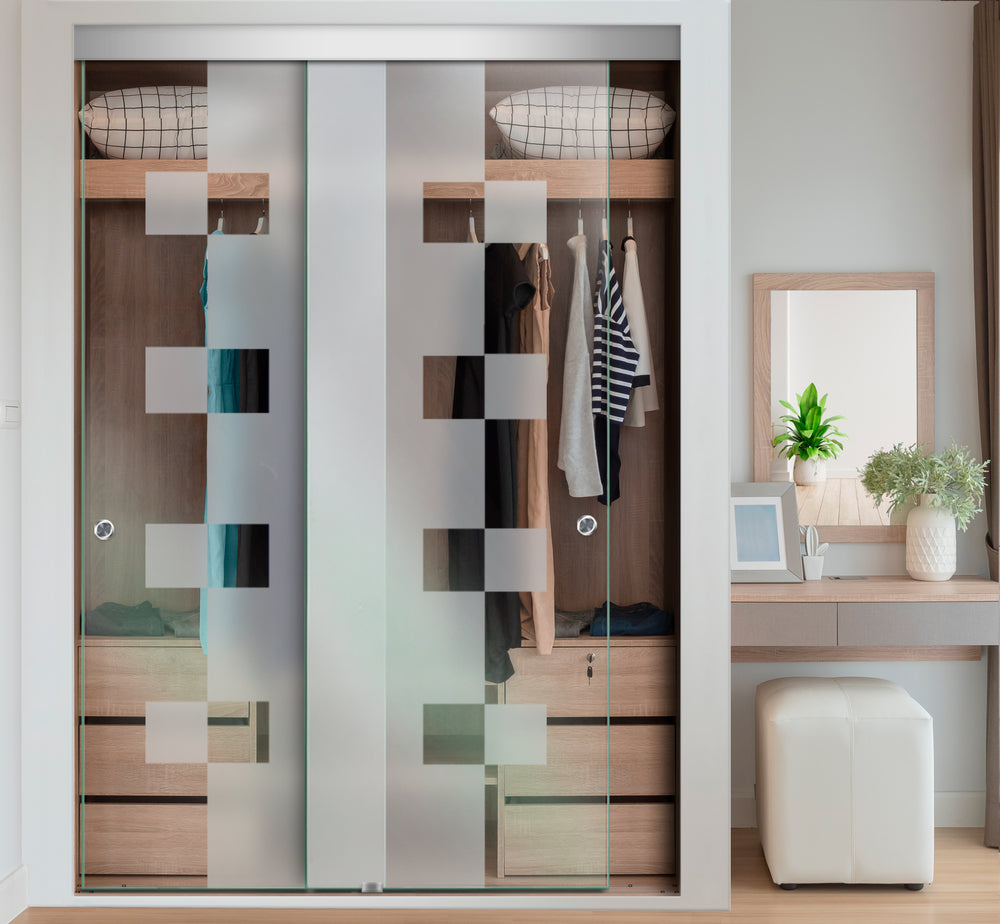 FRAMELESS CLOSET GLASS SLIDING BYPASS DOOR FSGD - 2996 - DoorDiscounter