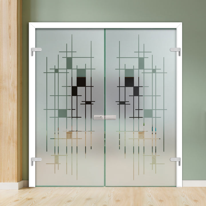 Double Hinged Glass Door  DHDG - 3417 - DoorDiscounter