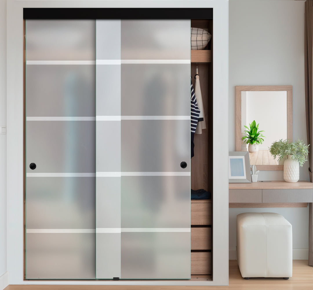 FRAMELESS CLOSET GLASS SLIDING BYPASS DOOR FSGD - 2999 - DoorDiscounter