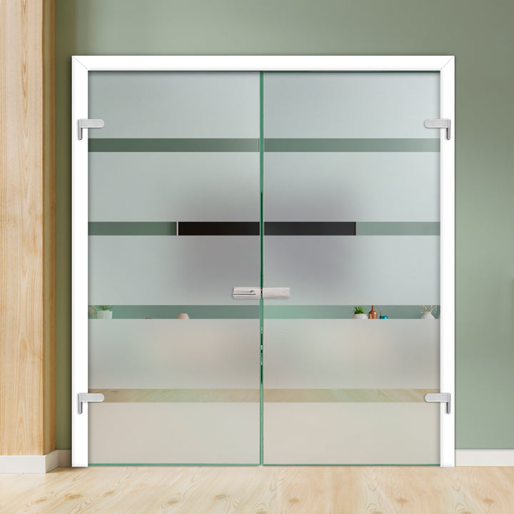 Double Hinged Glass Door  DHDG - 3350 - DoorDiscounter