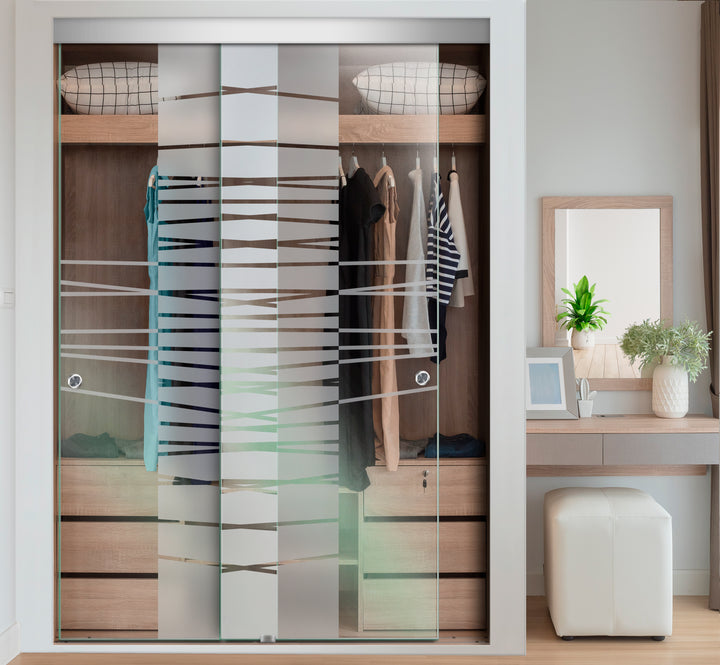 FRAMELESS CLOSET GLASS SLIDING BYPASS DOOR FSGD - 3016 - DoorDiscounter