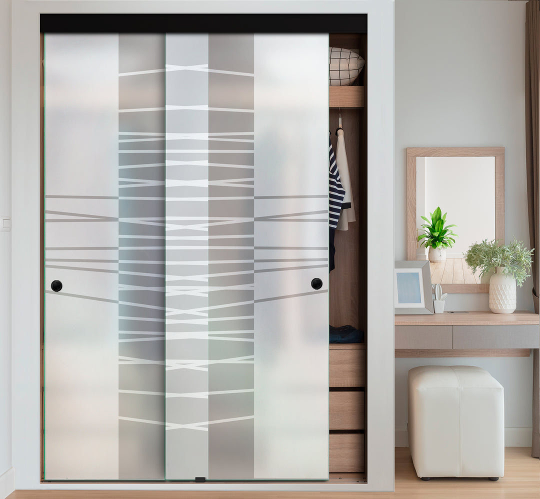 FRAMELESS CLOSET GLASS SLIDING BYPASS DOOR FSGD - 3016 - DoorDiscounter