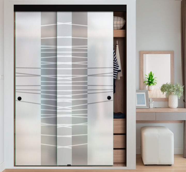 FRAMELESS CLOSET GLASS SLIDING BYPASS DOOR FSGD - 3016 - DoorDiscounter