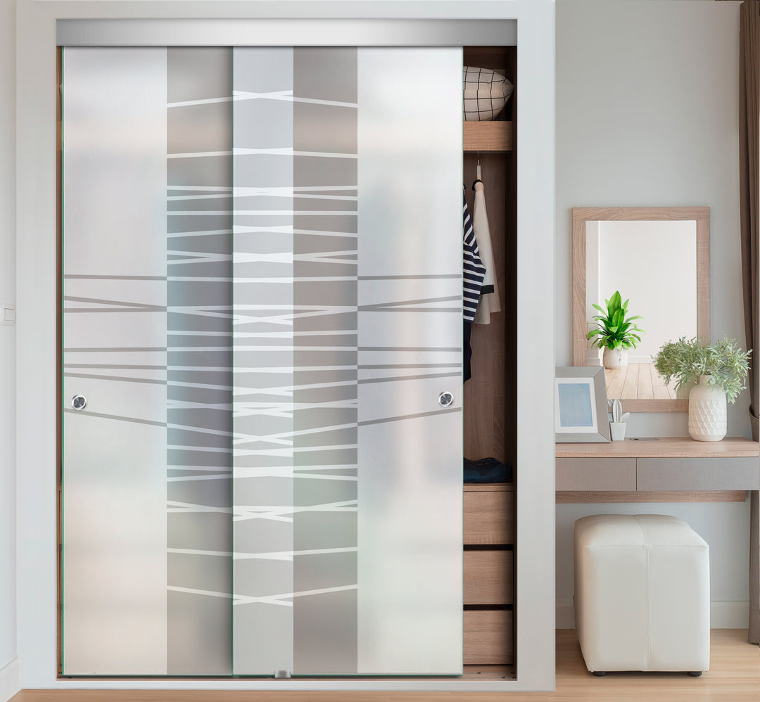 FRAMELESS CLOSET GLASS SLIDING BYPASS DOOR FSGD - 3016 - DoorDiscounter