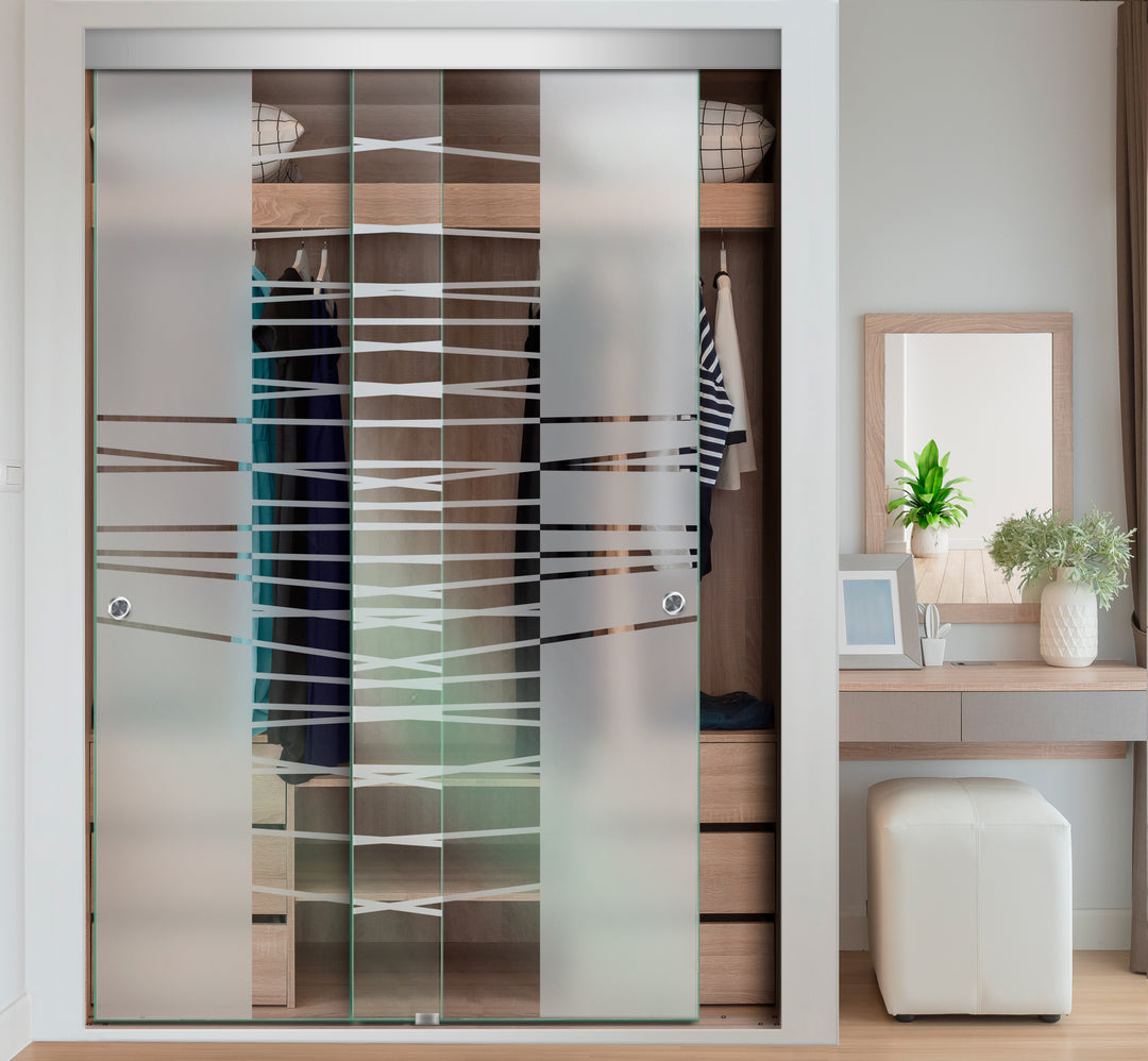 FRAMELESS CLOSET GLASS SLIDING BYPASS DOOR FSGD - 3016 - DoorDiscounter
