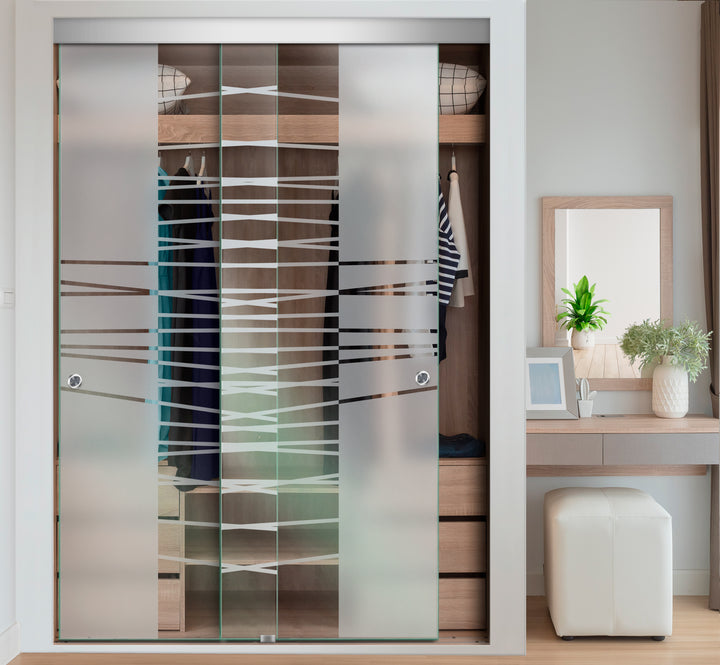 FRAMELESS CLOSET GLASS SLIDING BYPASS DOOR FSGD - 3016 - DoorDiscounter