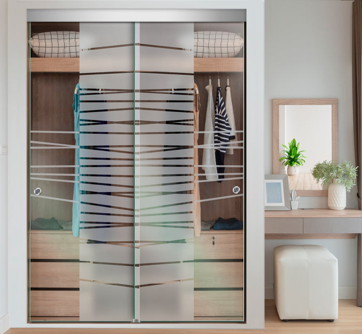 FRAMELESS CLOSET GLASS SLIDING BYPASS DOOR FSGD - 3016 - DoorDiscounter