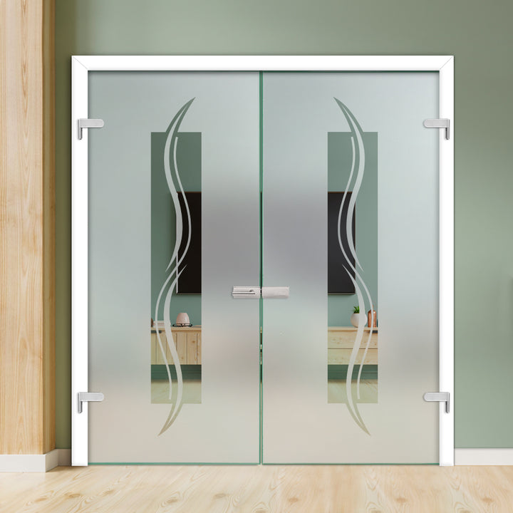 Double Hinged Glass Door  DHDG - 3444 - DoorDiscounter