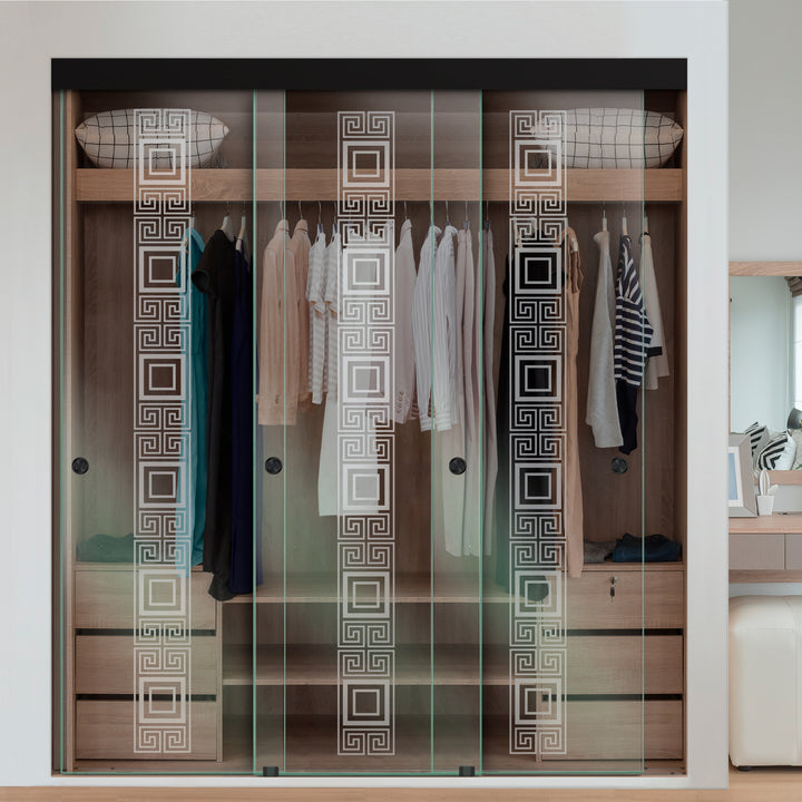 3 PANEL FRAMELESS CLOSET GLASS SLIDING BYPASS DOOR FSG3 - 3072 - DoorDiscounter