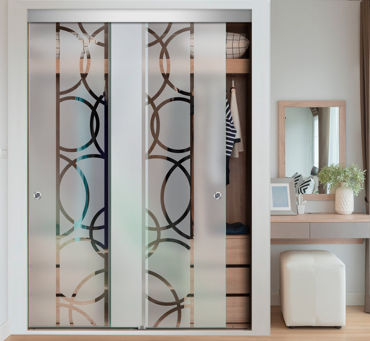 FRAMELESS CLOSET GLASS SLIDING BYPASS DOOR FSGD - 2410 - DoorDiscounter