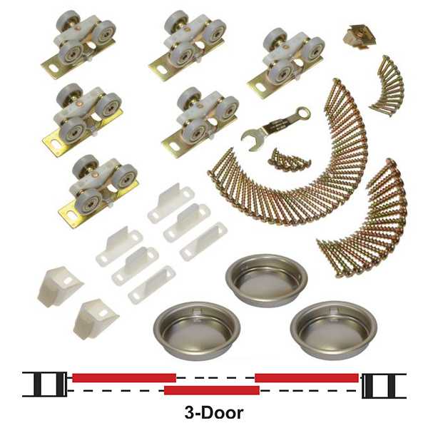 Mirror Shaker Style Closet Door 3 Panel - 2785 - DoorDiscounter