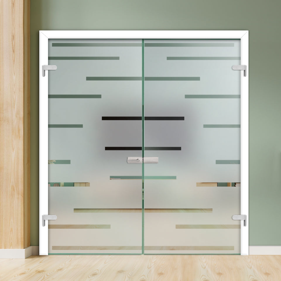 Double Hinged Glass Door  DHDG - 3462 - DoorDiscounter