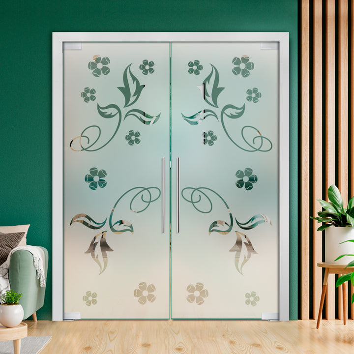 Frameless Double Pivot Glass Door with Self Closing Pivot Hinges FDPG - 2260 - DoorDiscounter