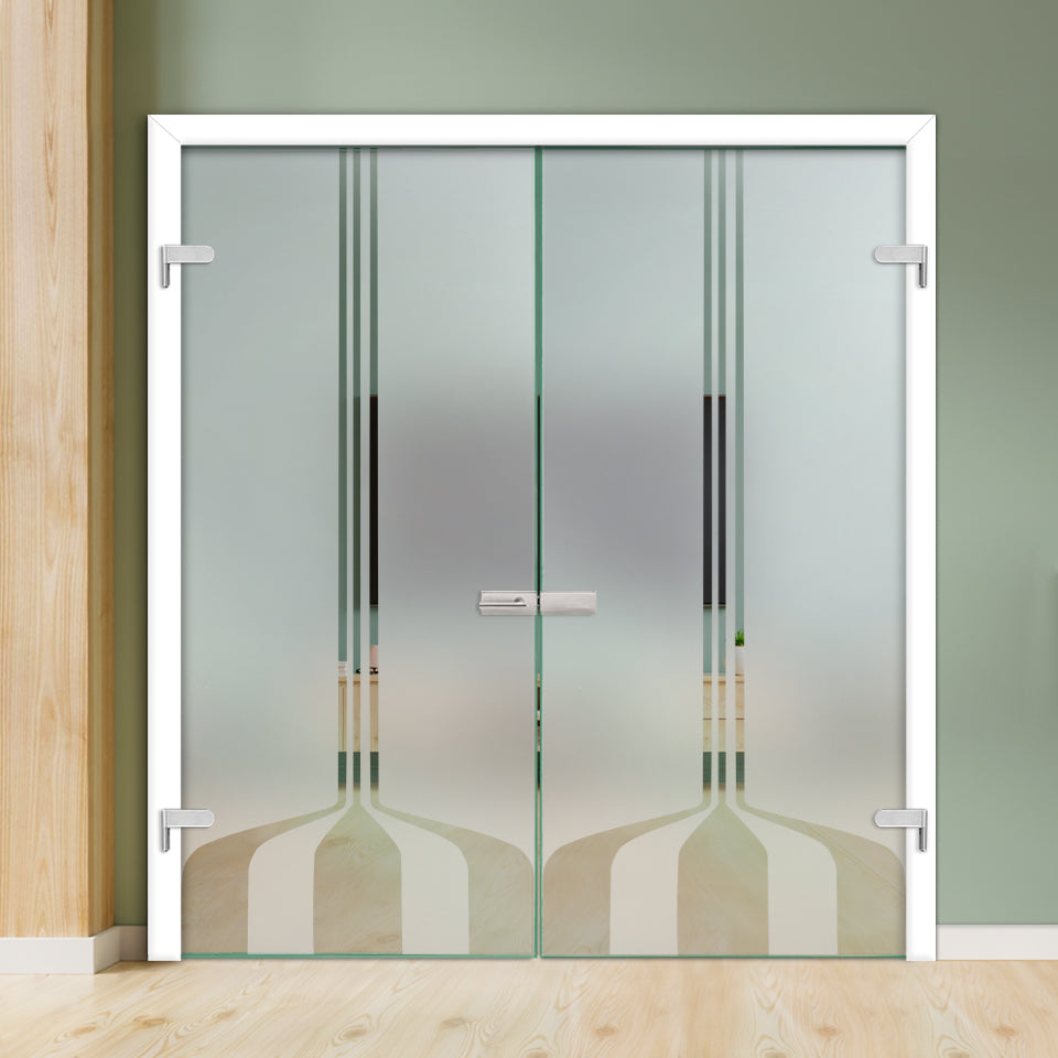 Double Hinged Glass Door  DHDG - 3804 - DoorDiscounter