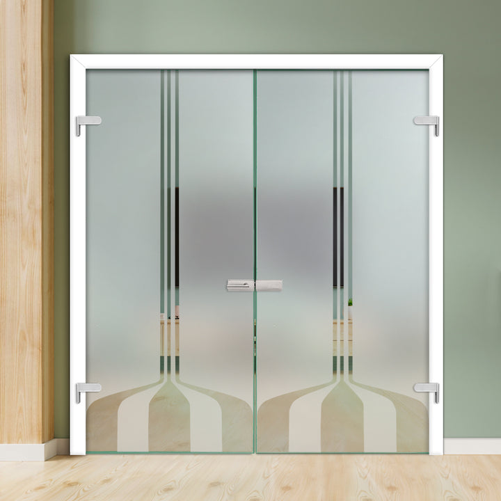 Double Hinged Glass Door  DHDG - 3804 - DoorDiscounter