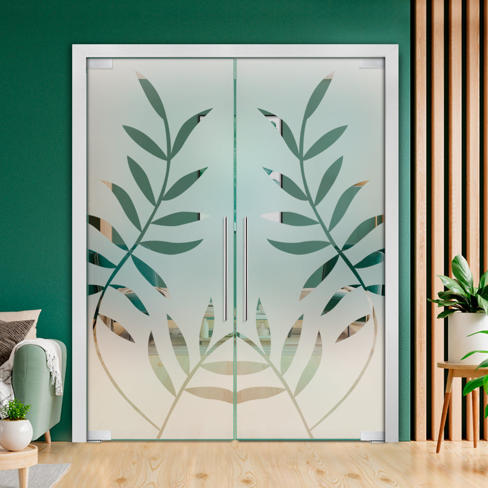 Frameless Double Pivot Glass Door with Self Closing Pivot Hinges FDPG - 2272 - DoorDiscounter