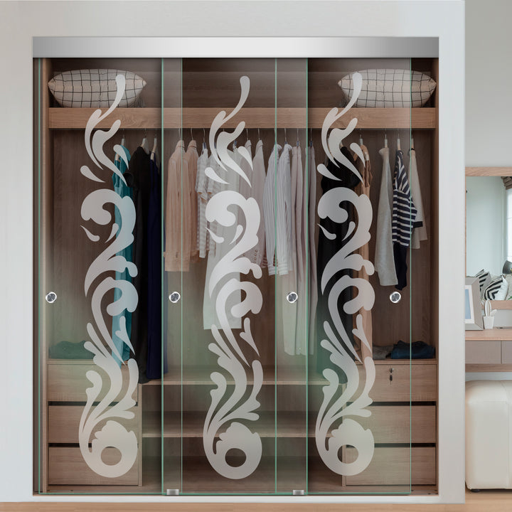 3 PANEL FRAMELESS CLOSET GLASS SLIDING BYPASS DOOR FSG3 - 3088 - DoorDiscounter