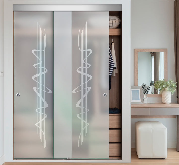 FRAMELESS CLOSET GLASS SLIDING BYPASS DOOR FSGD - 2412 - DoorDiscounter