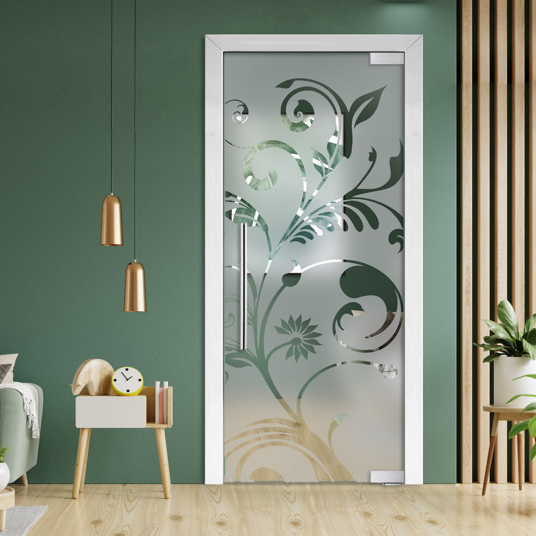 Frameless Glass Pivot Door with Self Closing Hinges FGP1 - 1960 - DoorDiscounter