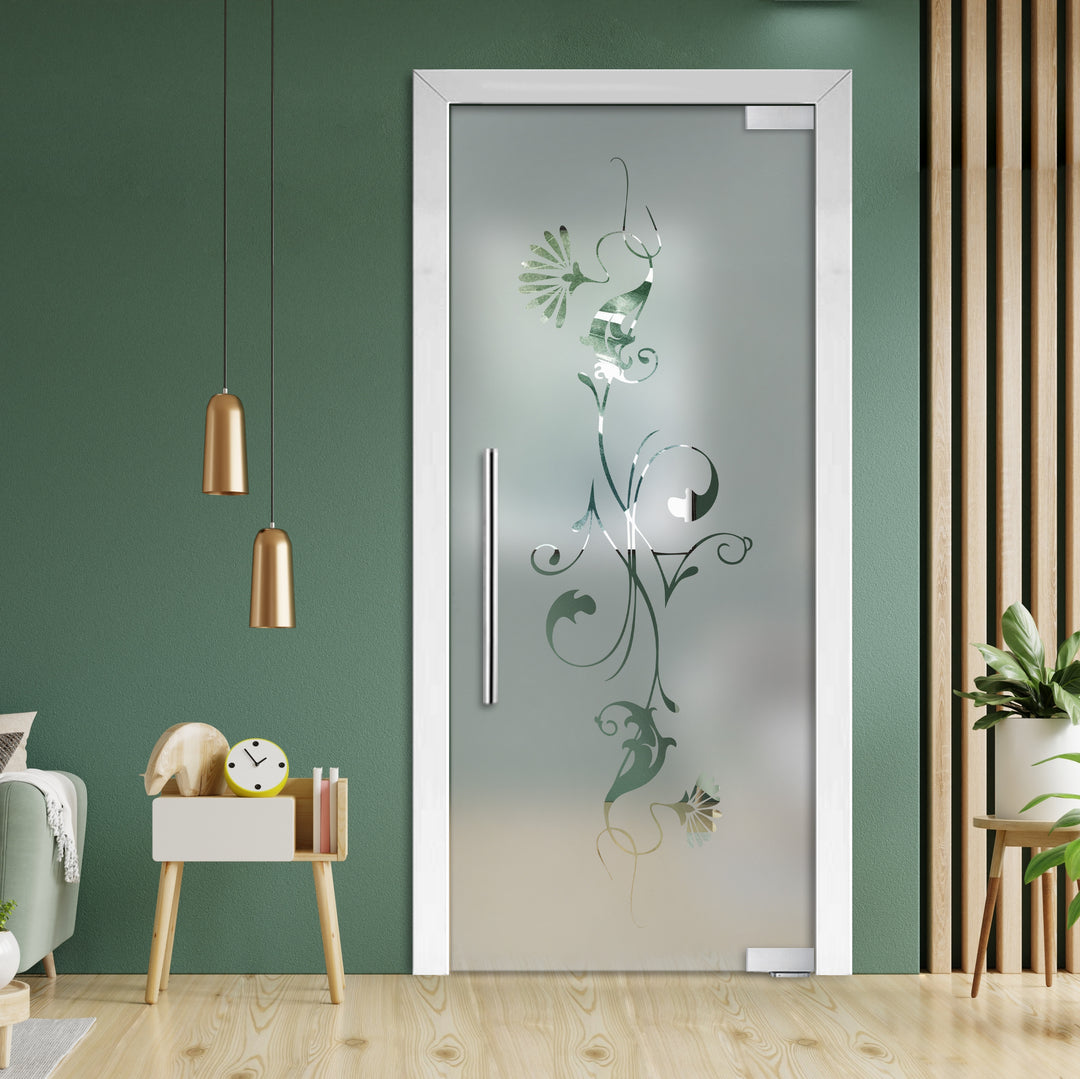 Frameless Glass Pivot Door with Self Closing Hinges FGP1 - 1964 - DoorDiscounter