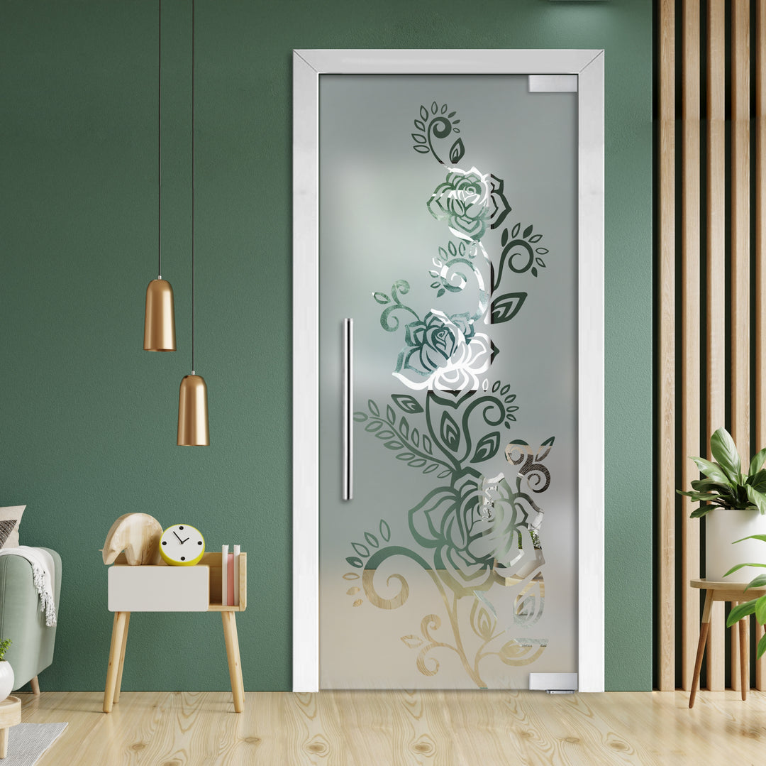 Frameless Glass Pivot Door with Self Closing Hinges FGP1 - 1969 - DoorDiscounter