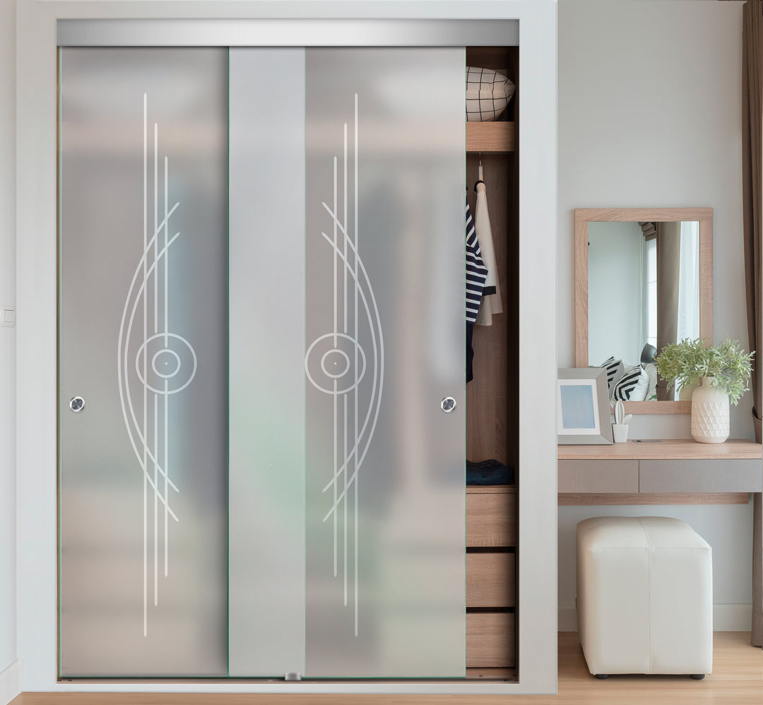 FRAMELESS CLOSET GLASS SLIDING BYPASS DOOR FSGD - 2414 - DoorDiscounter