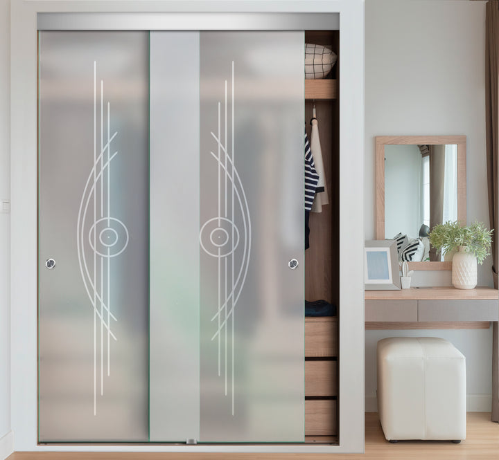 FRAMELESS CLOSET GLASS SLIDING BYPASS DOOR FSGD - 2414 - DoorDiscounter