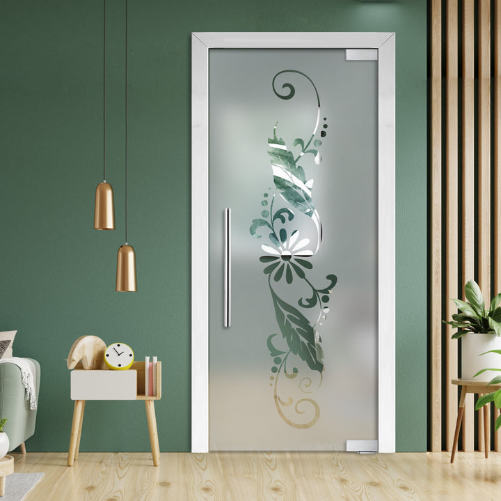 Frameless Glass Pivot Door with Self Closing Hinges FGP1 - 1955 - DoorDiscounter