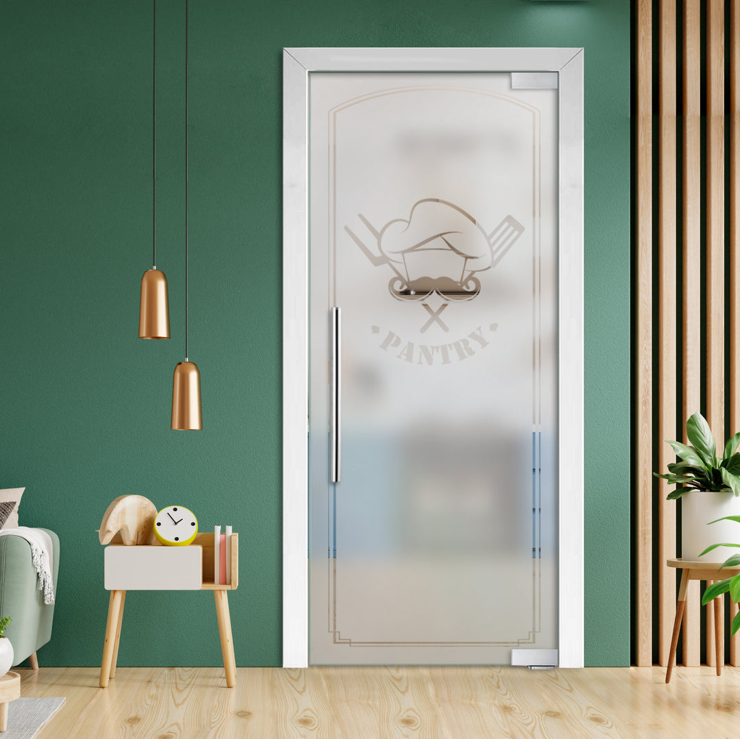 Frameless Glass Pivot Door with Self Closing Hinges FGP1 - 1993 - DoorDiscounter