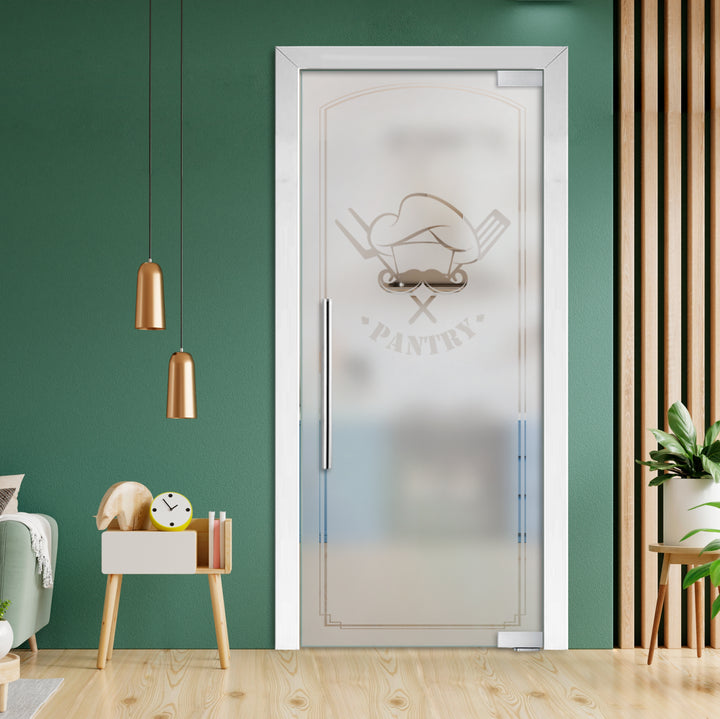 Frameless Glass Pivot Door with Self Closing Hinges FGP1 - 1993 - DoorDiscounter