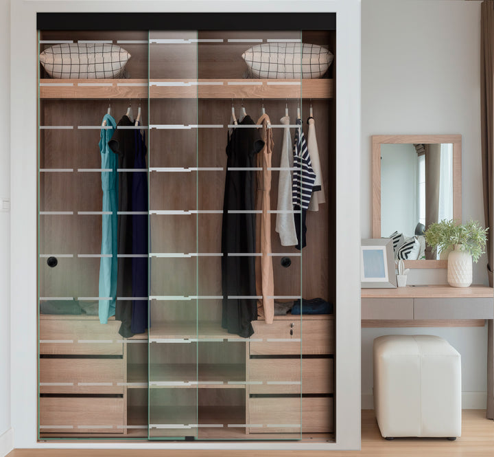 FRAMELESS GLASS BYPASS CLOSET SLIDING DOOR CBF - 1053 - DoorDiscounter