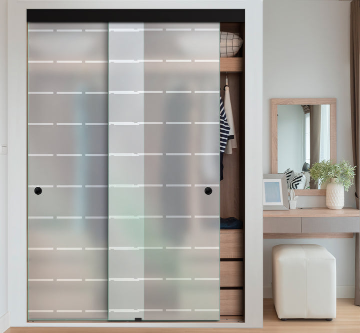 FRAMELESS GLASS BYPASS CLOSET SLIDING DOOR CBF - 1053 - DoorDiscounter