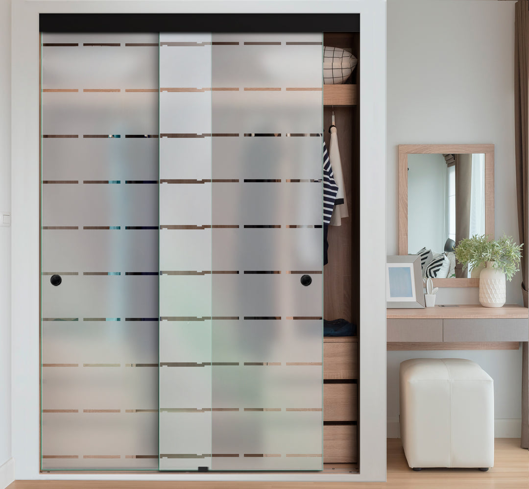 FRAMELESS GLASS BYPASS CLOSET SLIDING DOOR CBF - 1053 - DoorDiscounter
