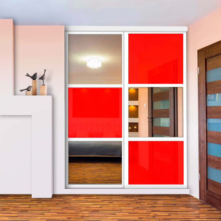 Closet door with 2 panel - mirror glass panel-1363 - DoorDiscounter