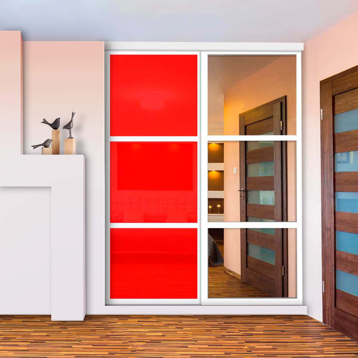 Closet door with 2 panel - mirror glass panel-1363 - DoorDiscounter