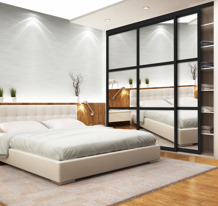 Mirror Slim Line Closet Door 3 Panel - 2784 - DoorDiscounter