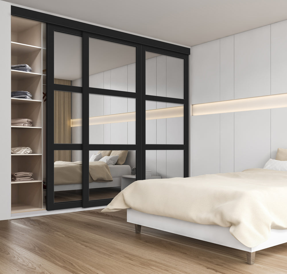 Mirror Shaker Style Closet Door 3 Panel - 2785 - DoorDiscounter