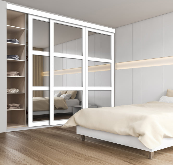 Mirror Shaker Style Closet Door 3 Panel - 2785 - DoorDiscounter