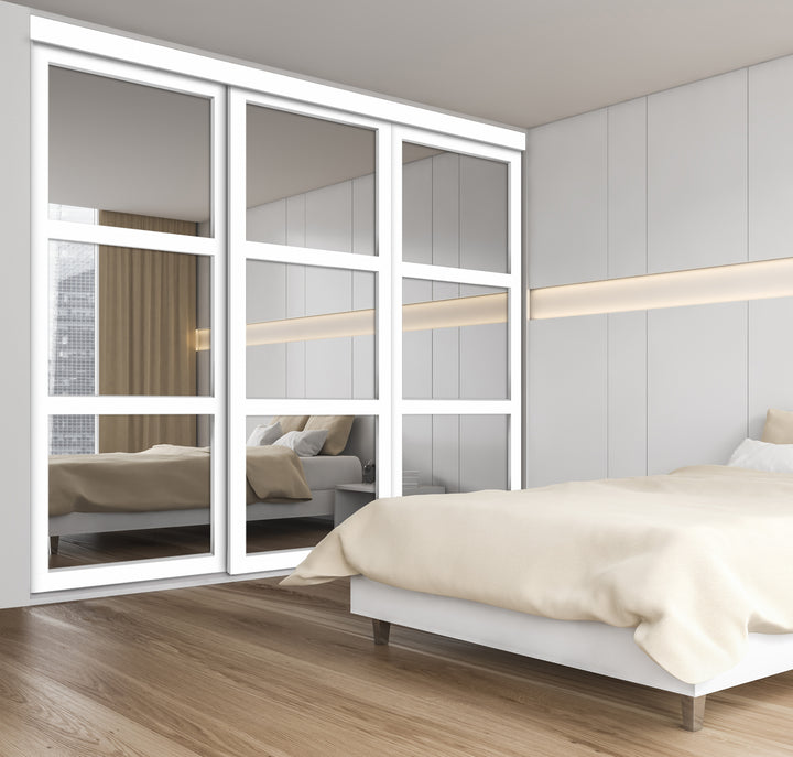 Mirror Shaker Style Closet Door 3 Panel - 2785 - DoorDiscounter