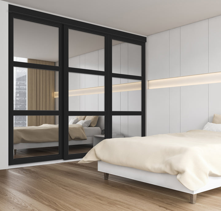 Mirror Shaker Style Closet Door 3 Panel - 2785 - DoorDiscounter