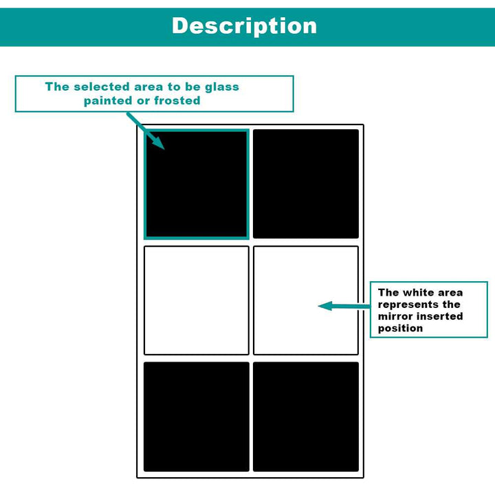 Closet Door with 2 Panel - Frosted and Mirror Glass - 2860 - DoorDiscounter