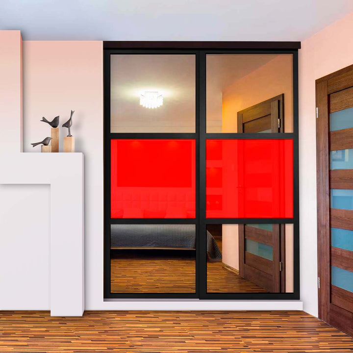 Closet door with 2 panel - mirror glass panel-1363 - DoorDiscounter