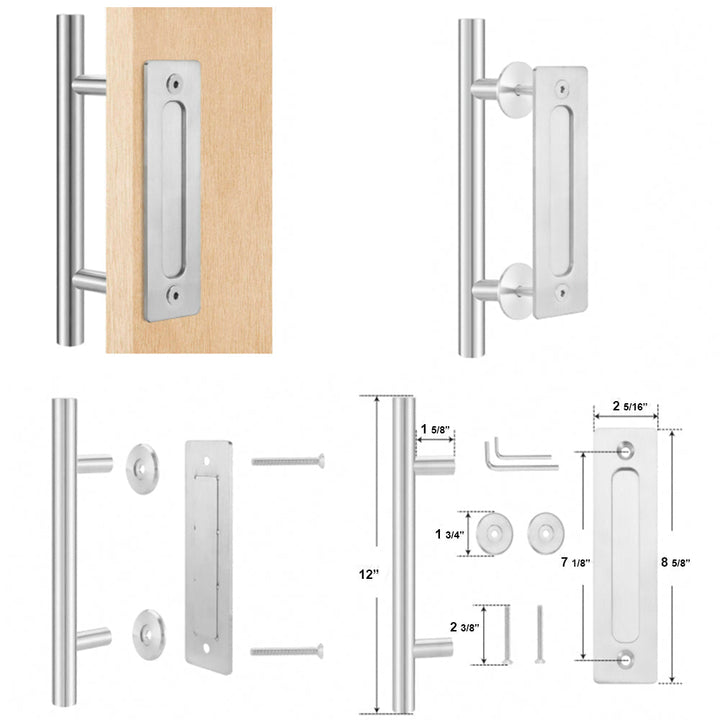 SHAKER PANEL SLIDING BARN DOOR SPSD - 3339 - DoorDiscounter